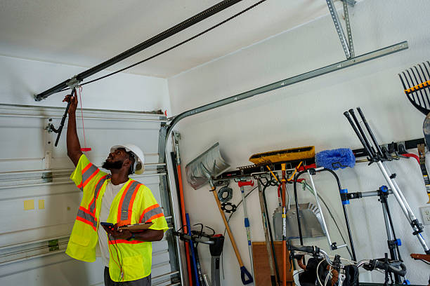 Professional Garage Door Panel Replacement technician working in Lakeview, MI